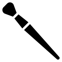 
solid icon of makeup brush, cosmetic accessory 

