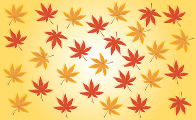 seamless pattern with autumn leaves