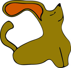 Happy dog with long ears