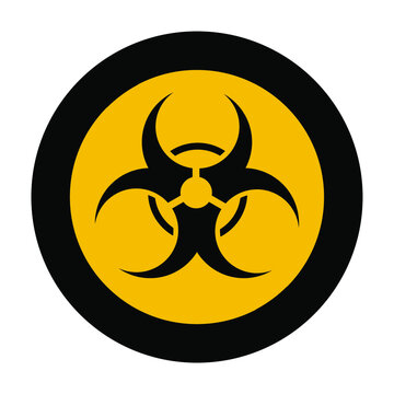 biohazard sign on a white background