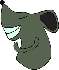 The snide rat smiles broadly