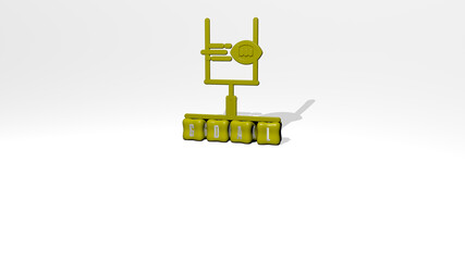 Obraz premium 3D illustration of goal graphics and text made by metallic dice letters for the related meanings of the concept and presentations. business and background