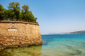 Venetian fortress in Crete, Chania, Greece. Sabbionara Rampart