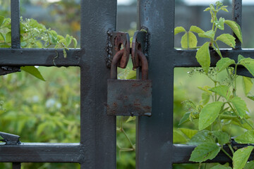 An old rusty lock.
