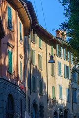 Via Sant Alessandro, old street of Bergamo, Italy