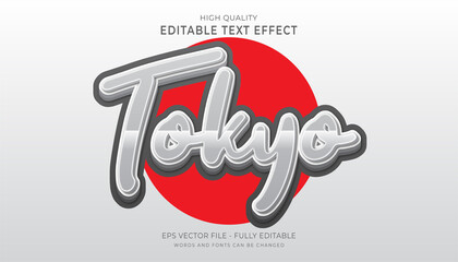 tokyo text, editable font effect.