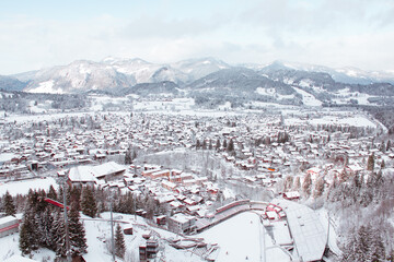 Fototapeta premium A snowy day in Alps