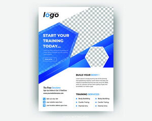 Gym fitness social media post template shapes, Modern fitness and gym Flyer collection.Gym fitness social media post template shapes,Poster template for fitness center.