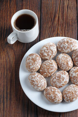 Gingerbread cookies and coffee