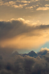 Beautiful skies, clouds. Natural vertical background.