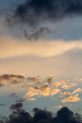 Heaven. Clouds. Natural vertical background.