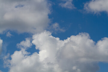 Fototapeta na wymiar Cumulus clouds. Blue sky. Natural background.