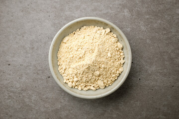 Wasabi powder on white background