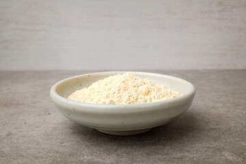 Wasabi powder on white background