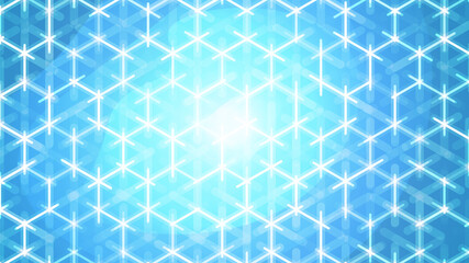 Abstract blue background. Geometric hexagon pattern. Line structure. Technology texture. Empty space. Hi tech wallpaper. Presentation, web banner or print template. Stock vector illustration