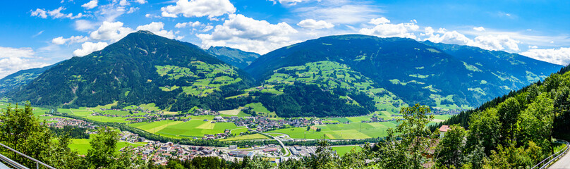 landscape at the zillertal in austria