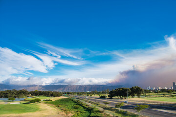 Afternoon perspective over Somerset West golf course