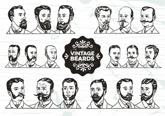 Vintage Retro Beard Set