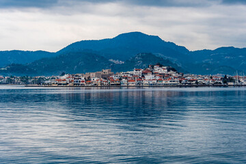 Fototapeta premium Old Town view from sea in Marmaris Town