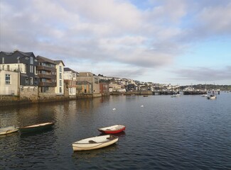Fototapeta premium A view of Falmouth Town from the pier. 