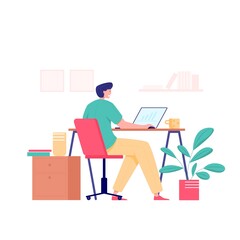 Working at home, freelance concept