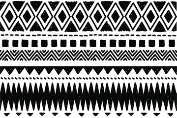 Ethnic vector seamless pattern. Tribal geometric background, boho motif, maya, aztec ornament illustration. rug textile print texture