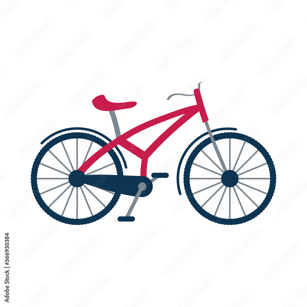 Poster retro bicycle vehicle isolated icon