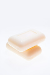 Pieces of soap as protection against coronavirus and other infections isolated on the white