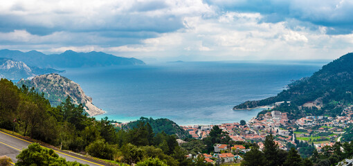 Naklejka premium Turunc Bay view from mountain in Turkey