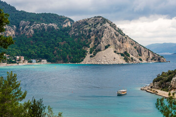 Turunc Bay coastal view in Turkey