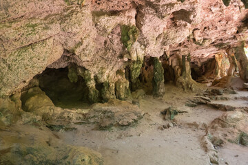 Cave formation at East Railay Beach, near Ao Nang in southern Thailand.