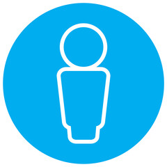 Person icon vector isolated on white background. Person icon for web site, app and ui. Person icon, vector illustration