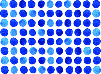 Watercolor circles vector texture dot blue abstract modern pattern