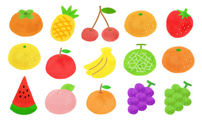 水彩風　果物のイラスト