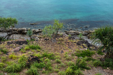 View of beach on western Koh Lanta in southern Thailand.