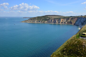 Alum bay in the Isle of Wight in Summertime.