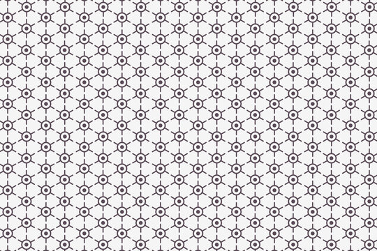 Seamless purple grape and white geometric dot and dash pattern grid