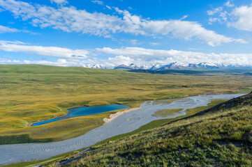 Obraz premium River in the Sary Jaz valley, Issyk Kul region, Kyrgyzstan