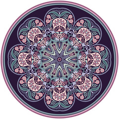 Vector ethnic abstract flower illustration