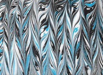 Handmade black,blue wave marble background,design