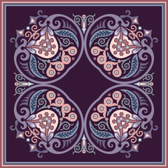 Vector ethnic abstract flower illustration