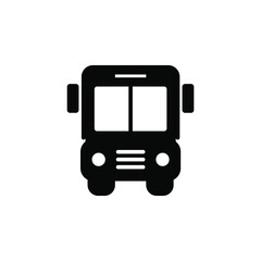 Bus icon. Simple sign, logo. Bus sign. Transport image. Public Navigation symbol for info graphics, websites and print media. style image. Editable stroke. Vector