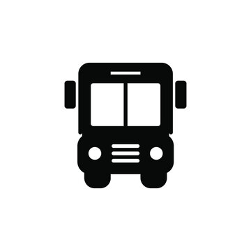 Bus icon. Simple sign, logo. Bus sign. Transport image. Public Navigation symbol for info graphics, websites and print media. style image. Editable stroke. Vector