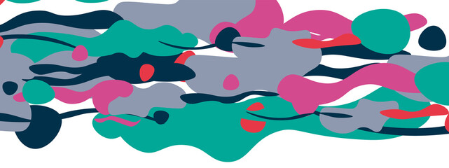 Trendy liquid style shapes abstract design, dynamic vector background for placards, brochures, posters, web landing pages, covers or banners