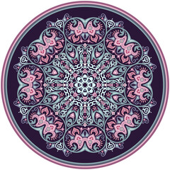 Vector ethnic abstract flower illustration