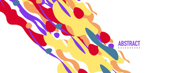 Trendy liquid style shapes abstract design, dynamic vector background for placards, brochures, posters, web landing pages, covers or banners