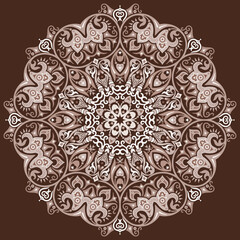 Vector ethnic abstract flower illustration