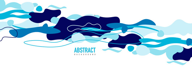 Obraz premium Trendy liquid style shapes abstract design, dynamic vector background for placards, brochures, posters, web landing pages, covers or banners