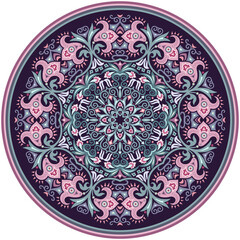 Vector ethnic abstract flower illustration