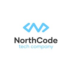 North Code Computer Logo Design Idea
